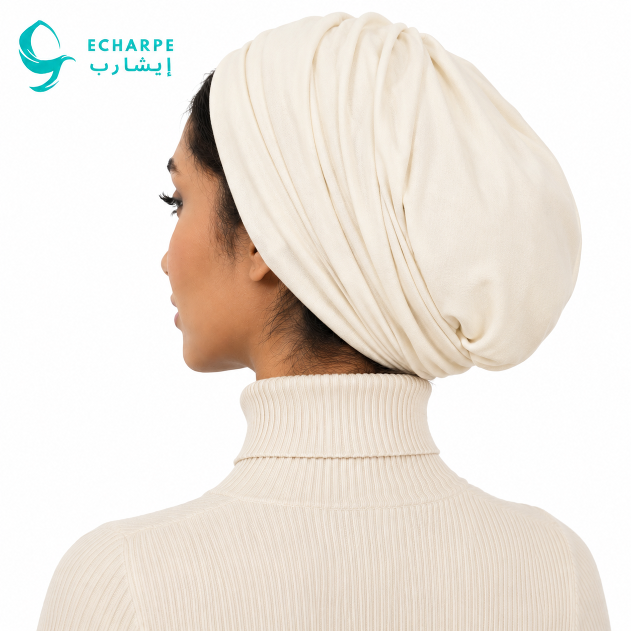 ECHARPE Tie-Back Turban Head Wrap – Soft Stretch & Adjustable