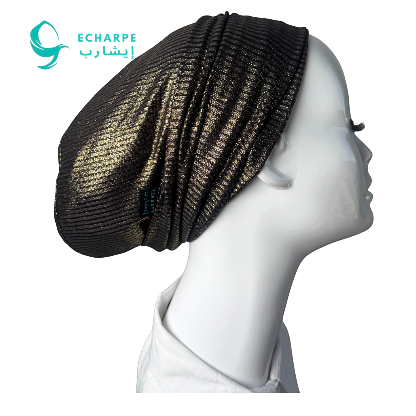ECHARPE Metallic Turban – Elegant Ready-to-Wear Headwrap