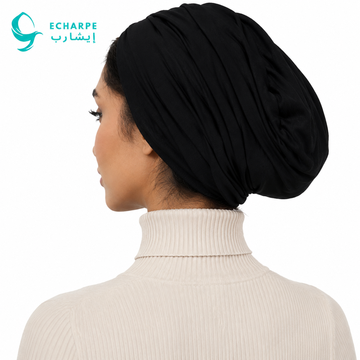 ECHARPE Tie-Back Turban Head Wrap – Soft Stretch & Adjustable