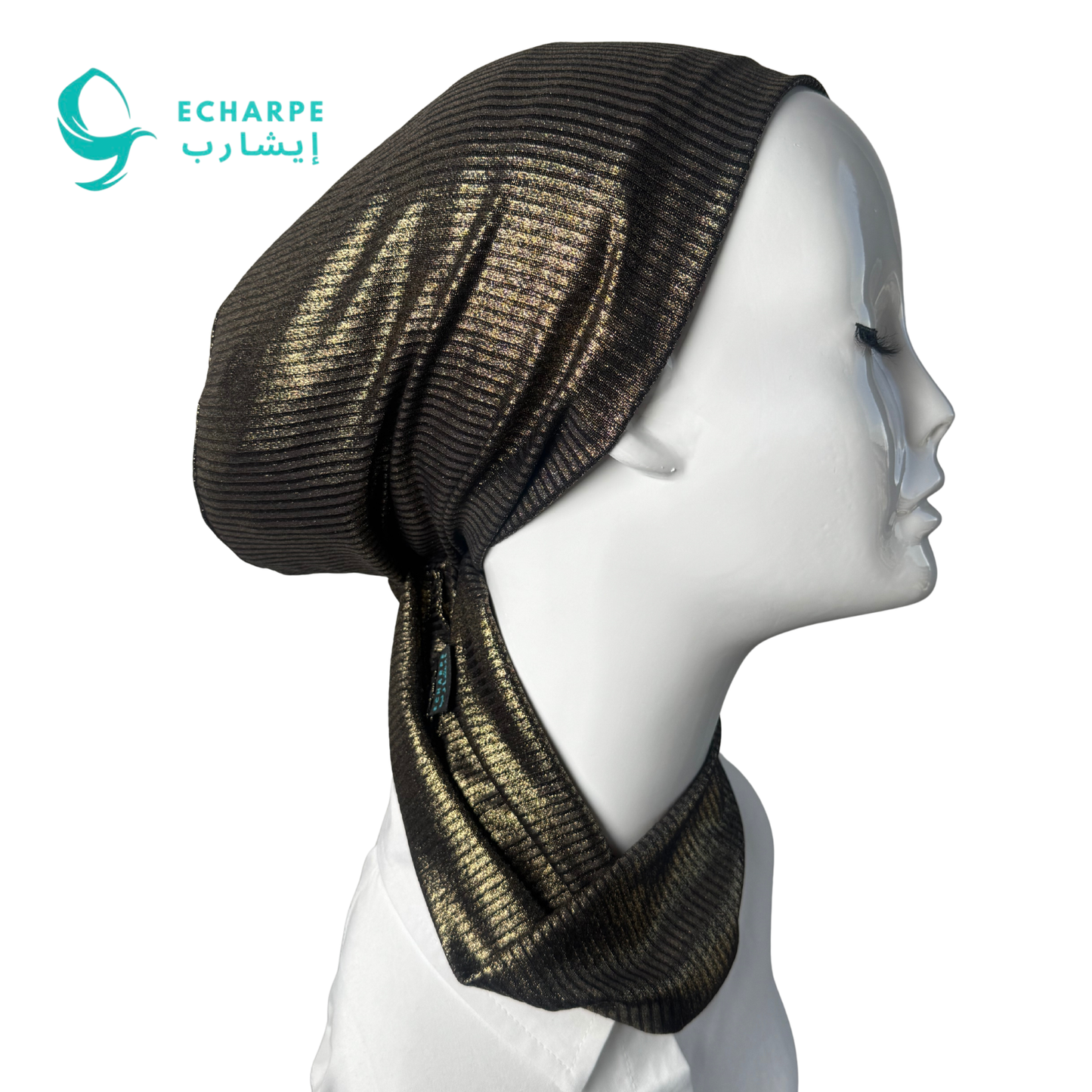 ECHARPE Metallic Turban – Elegant Ready-to-Wear Headwrap