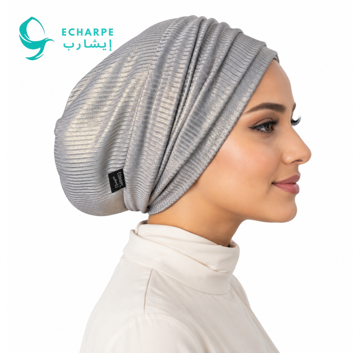 ECHARPE Metallic Turban – Elegant Ready-to-Wear Headwrap