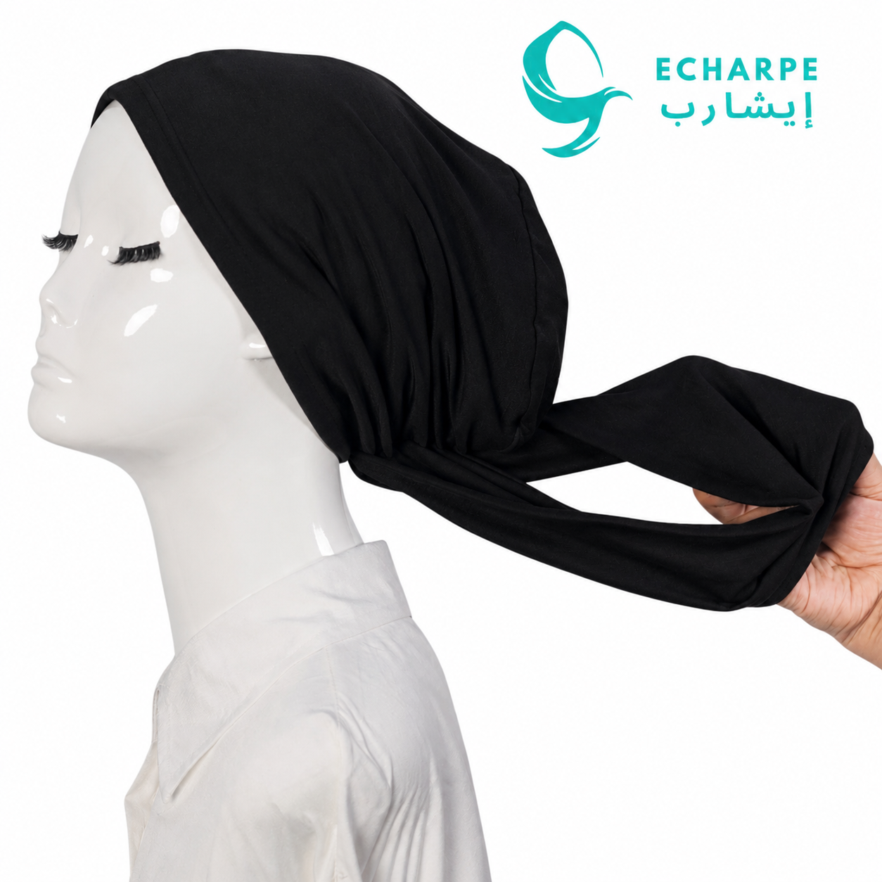 ECHARPE Tie-Back Turban Head Wrap – Soft Stretch & Adjustable