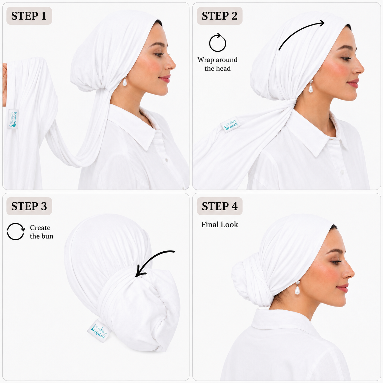 ECHARPE Ready Tie Turban – Soft Stretch