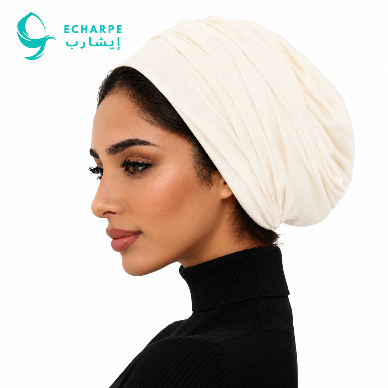 ECHARPE Tie-Back Turban Head Wrap – Soft Stretch & Adjustable