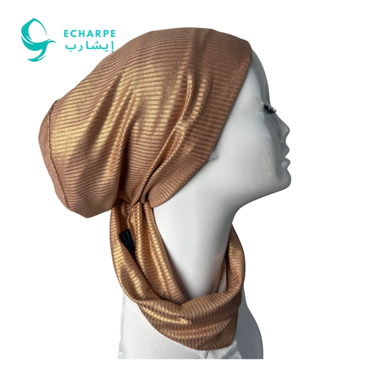 ECHARPE Metallic Turban – Elegant Ready-to-Wear Headwrap