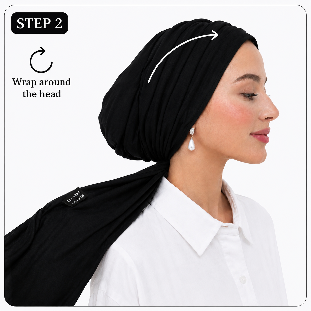 ECHARPE Ready Tie Turban – Soft Stretch